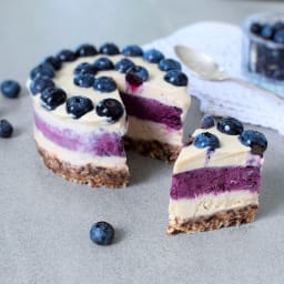 Blaubeer-Käsekuchen Rezept | vegan, glutenfrei