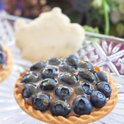 Blueberry Cream Tartlets with Maple Glaze