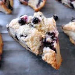 Blueberry Scones with Lemon Glaze