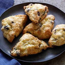 Blueberry Scones with Lemon Glaze