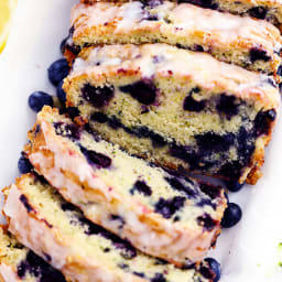 Blueberry Zucchini Bread with a Lemon Glaze