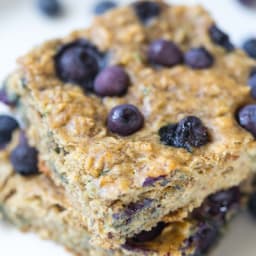 Blueberry Zucchini Oat Bars