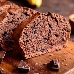 Bolo de Banana com Aveia e Cacau