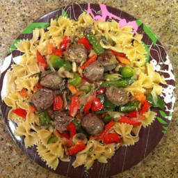 Bow Ties with Sausage and Peppers