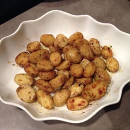 Braised New Potatoes with lemon and chives