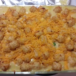 Broccoli Cheddar, Chicken and Tater Tot Casserole