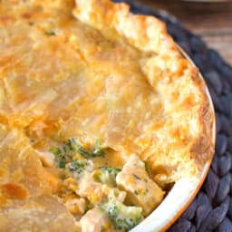 Broccoli Cheddar Chicken Pot Pie