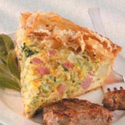 Broccoli-Ham Cheese Pie Recipe