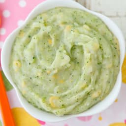 Broccoli, Potato & Cheese Puree