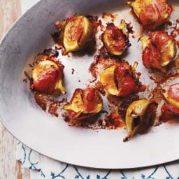 Broiled Green Figs with Pancetta