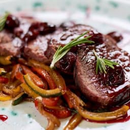 Brown Sauce Made With Port Wine and Sundried Cherries