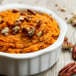 Brown Sugar and Cinnamon Mashed Sweet Potatoes 