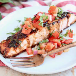 Bruschetta Baked Salmon