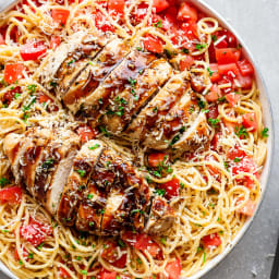 Bruschetta Chicken Pasta Salad