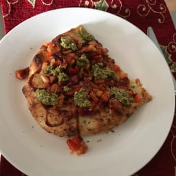 Bruschetta with green pesto