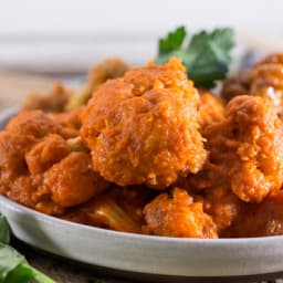 Buffalo Cauliflower Wings with Vegan Ranch Dip