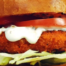 Buffalo Chicken Burger with Blue Cheese Ranch