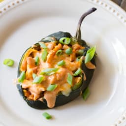 Buffalo Chicken Stuffed Peppers
