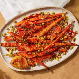 Butter-Roasted Carrots with Za’atar and Pomegranate Molasses