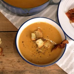 Butternut squash and celeriac soup