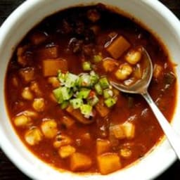 Butternut Squash Posole with Green Tomato Pico de Gallo