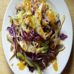 Cabbage n’ Pear Salad with Walnut Crumble and Creamy French Dressing