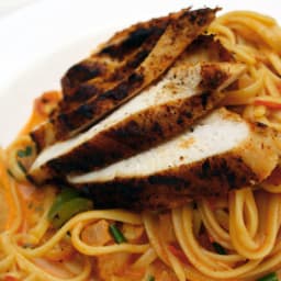 Cajun Blackened Chicken & Pasta - Linguini con Pollo Negro