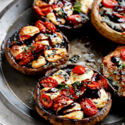 Caprese Stuffed Garlic Butter Portobellos