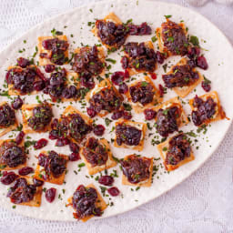 Caramelized Onion-Cranberry Cream Cheese Bites