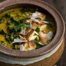 Carrot Curry with Kale and Paneer