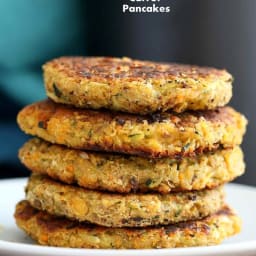 Carrot Zucchini Chickpea Fritters Vegan Recipe