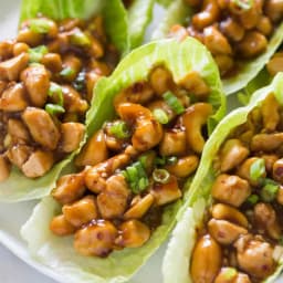 Cashew Chicken Lettuce Wraps