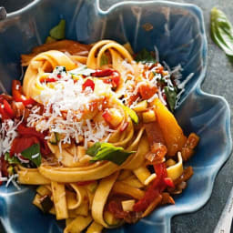 Chargrilled capsicum tagliatelle