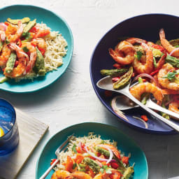 Charred Shrimp and Okra Bowl