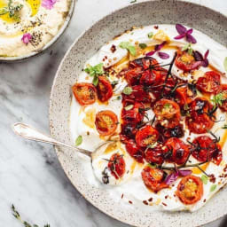 Charred Tomatoes with Cold Yoghurt