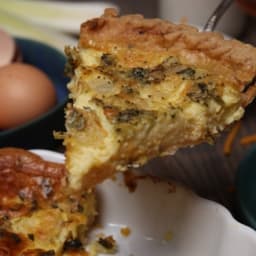 Cheddar Broccoli Quiche