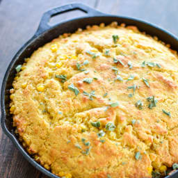 Cheesy Brown Butter Skillet Cornbread