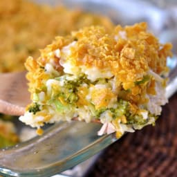 Cheesy Chicken Broccoli and Rice Casserole