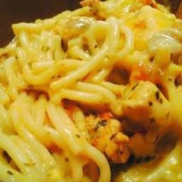 cheesy crock pot chicken spagetti