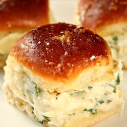 Cheesy Spinach Artichoke Dip Sliders Recipe