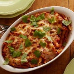 Cheesy Spinach Baked Penne