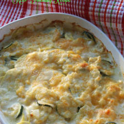 Cheesy Zucchini Squash Au Gratin Bake Recipe