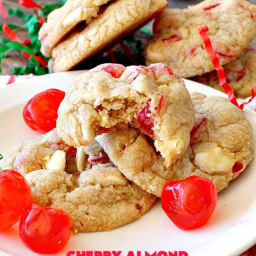 Cherry Almond White Chocolate Cookies