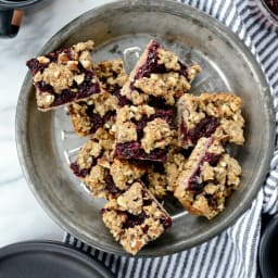 Cherry Jam Almond Crumble Breakfast Bars