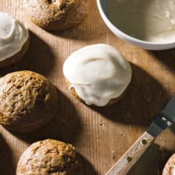 Chewy Molasses Spice Cookies with Browned Butter Icing