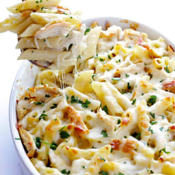 Chicken Alfredo Baked Ziti