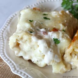 Chicken Alfredo Lasagna Rolls