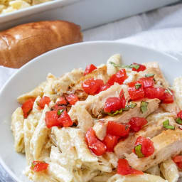 Chicken Alfredo Penne Casserole