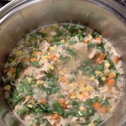 Chicken and vegetable soup