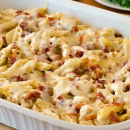 Chicken-Bacon-Ranch Baked Penne